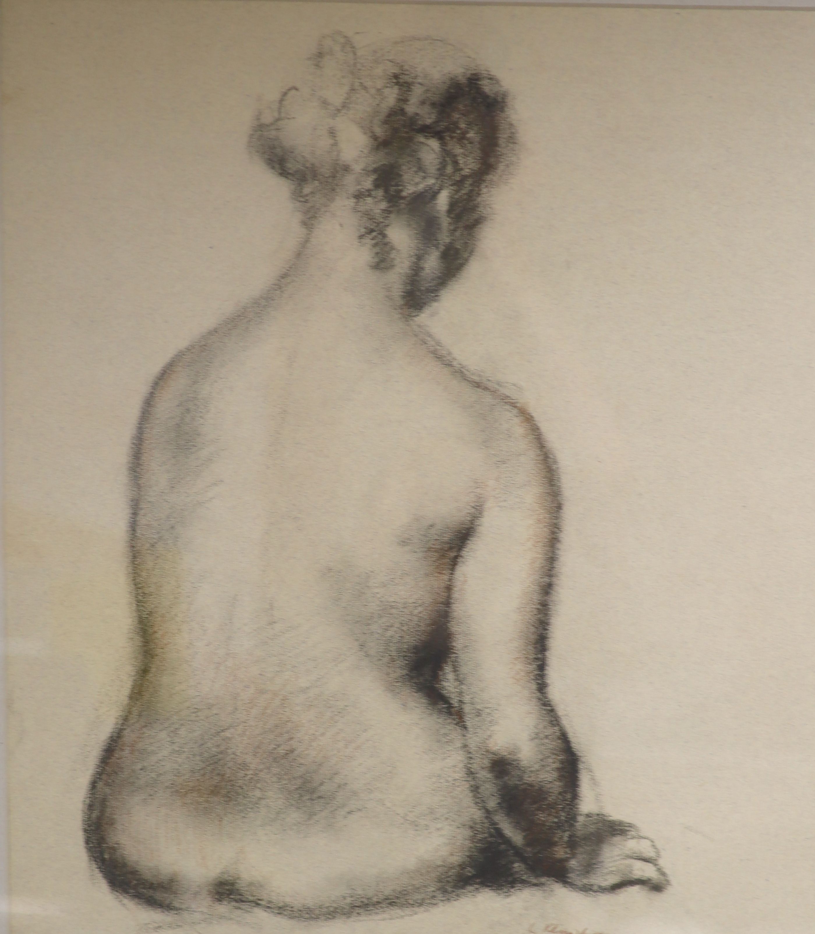 Clara Klinghoffer (1900-1972) Seated female nude pastel on paper signed and dated November 1938, 54 x 43cm